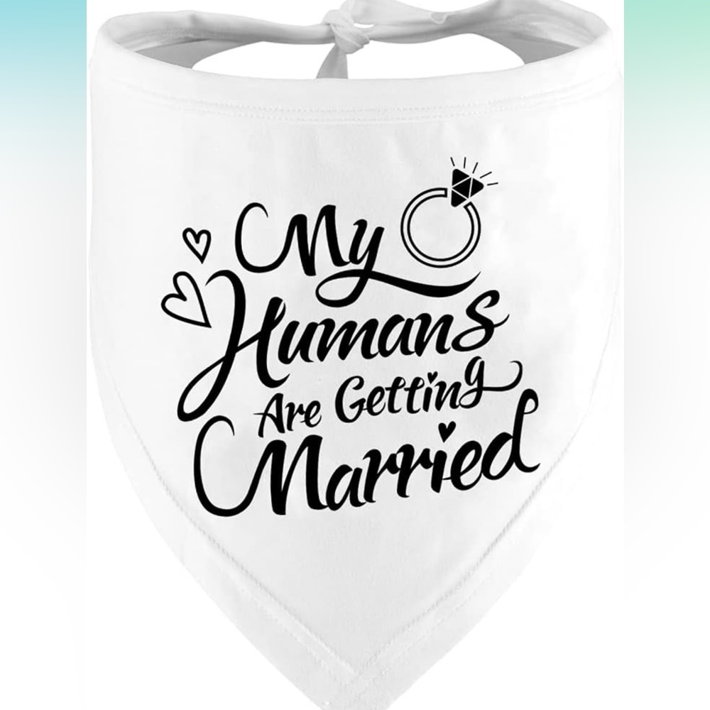 ENGAGEMENT DOG BANDANA 🤍